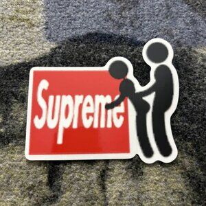 Supreme Logo Stick Figure Sticker